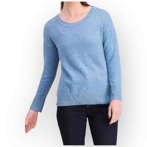 NWT Ellen Tracy Knit Scoop Neck Sweater, Bluebell Blue, Size XL 655XL/W71XL